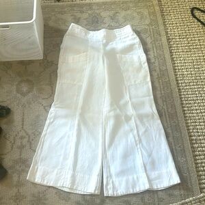 Ivy Jane White Linen Pants Small